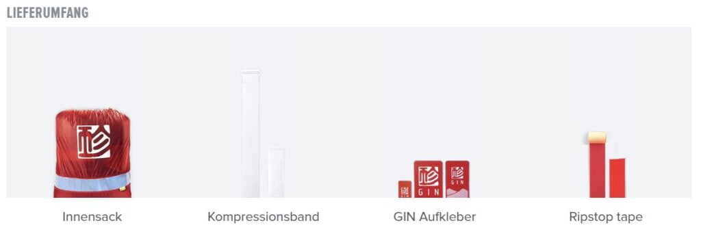 Gin Lieferumfang Gleitschirme